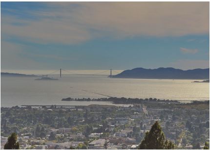 View from my Lab - Berkeley Marina, Alcatraz and GG Bridge